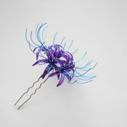 紫ヒガンバナ 簪　変わり花 2枚目の画像
