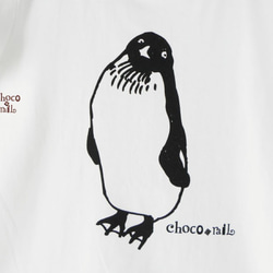 [汗染みが目立ちにくい真っ白 綿100％ Ｔシャツ] 無敵ペンギン 白 ホワイト レディース メンズ ｔシャツ 2枚目の画像