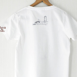 [汗染みが目立ちにくい真っ白 綿100％ Ｔシャツ] 無敵ペンギン 白 ホワイト レディース メンズ ｔシャツ 4枚目の画像