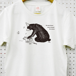 親子Tシャツセット  猫と熊（キッズTは白・黄色選べます） リンクコーデ2020 3枚目の画像