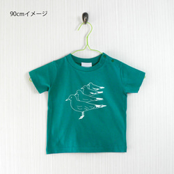 カモメ キッズTシャツ アップルグリーン（120） 1枚目の画像