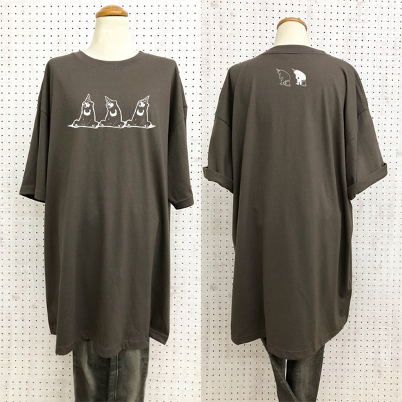 4Ｌ ビッグＴシャツワンピース 出待ち熊（大） 3枚目の画像