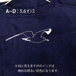 B級品sail カモメ 長袖Tシャツ ネイビー（160） 4枚目の画像