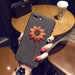 刺繡　ひまわり　Vintage　iPhone対応 2枚目の画像