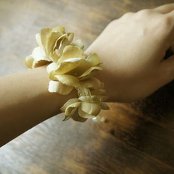 bracelet   【秋色布花紫陽花ブレスレット】 4枚目の画像