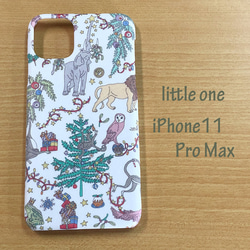 【リバティ生地】Liberty Christmas白 iPhone11 Pro Max 1枚目の画像