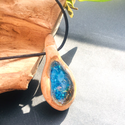 [定做]海藍寶石Orgonite木製珠寶 第3張的照片