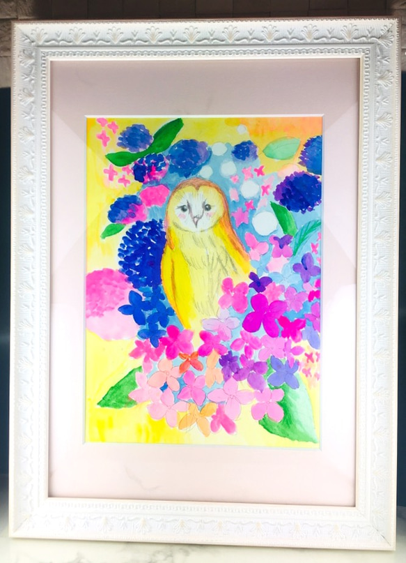 絵画幸せを呼ぶフクロウ