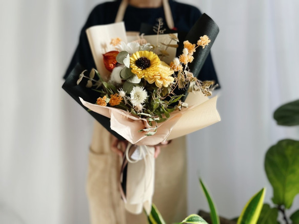 【好花】太陽花向日葵燦爛陽光 畢業花束 乾燥花束情人節花束 (L) 第5張的照片