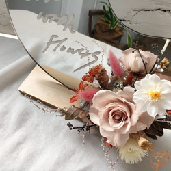 【好花】韓式簡約風INS鏡面不凋永生乾燥桌花 留言板 第4張的照片