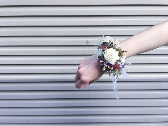 【好花】乾燥手挽花 婚禮小物 伴娘手花 婚禮飾品 第2張的照片