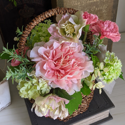 ♡Pink Peony〜芍薬Arrangement♡八重咲クリスマスローズ 1枚目の画像