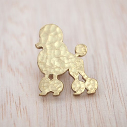 プードルピン　真鍮 1枚目の画像