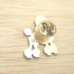 プードルピン　真鍮 2枚目の画像