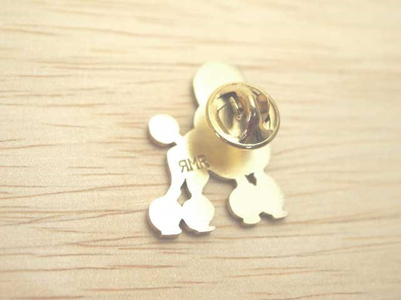 プードルピン　真鍮 2枚目の画像