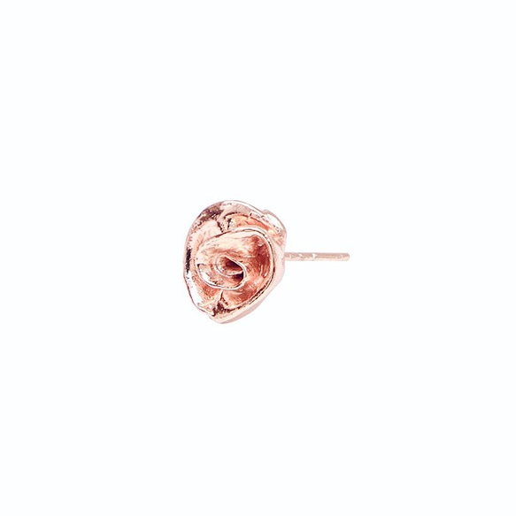 ♔ UMICHEN ♔ ● 玫瑰色的玫瑰● 玫瑰金色玫瑰/925純銀耳環/18k金 第2張的照片