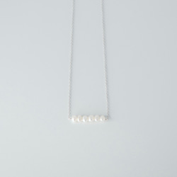 ♔ UMICHEN ♔ 白珍珠排鏈小鎖骨鏈 pearls. silver Necklace . 第1張的照片