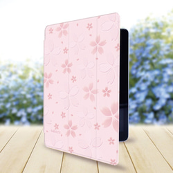 【SAKURA（さくら色）】手帳型iPadケース【バックカバー：ハードタイプ】（片面印刷/カメラ穴あり/はめ込みタイプ） 2枚目の画像