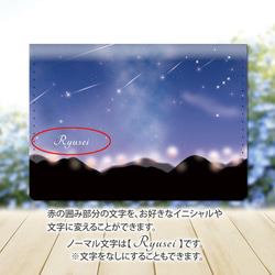 定期入れ/パス入れ/名刺入れ  カードケース【Ryusei（流星）】（名入れ可） 3枚目の画像