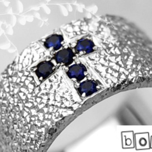 シルバー クロスオーバーリング クリスタル装飾 シルバー クロス リング – DAZZLING ICE