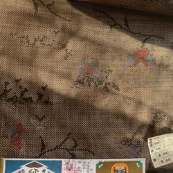 大島紬マスクA3《本場奄美大島の純泥染め・蝶》 3枚目の画像