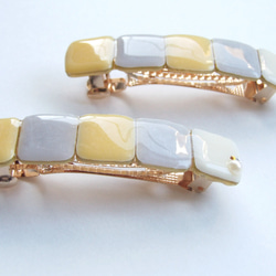 ころんとしかくいバレッタ -ひだまり- 2枚目の画像