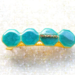 谷川さん専用♡天然石バレッタ purple＆green 谷川さん専用♡天然石 バレッタ purple