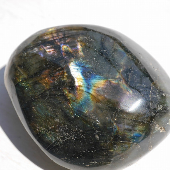 SALE✨天然石約114g ピンクレインボーシラーラブラドライト約57×厚29mm[lb-200808-02] 3枚目の画像