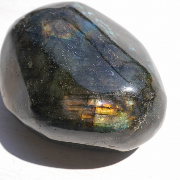 SALE✨天然石約114g ピンクレインボーシラーラブラドライト約57×厚29mm[lb-200808-02] 4枚目の画像
