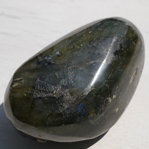 天然石 約154g レインボーシラーラブラドライト(カナダ産)約70×厚33mm[lb-200808-03] 9枚目の画像