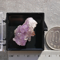 天然石アメジストエレスチャル(ヒマラヤ産)原石結晶ミニクラスター ケース付き 紫水晶誕生石[amc-200826-01] 5枚目の画像