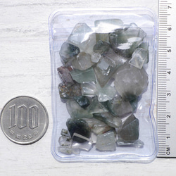 天然石アクチノライトインクォーツ(ブラジル産)さざれ石約20g分詰合せ約8～18mm穴なし[sa-200827-01] 5枚目の画像