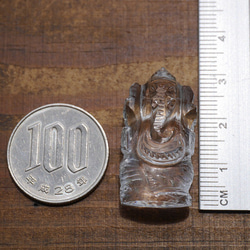 天然水晶ガネーシャ像(ヒマラヤ産)約7.7g高約30mm手彫り天然石テラリウム素材超透明[gnhq-200901-05] 4枚目の画像