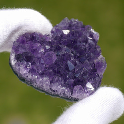 天然石アメジスト(ブラジル産)約26g約43×39mm ハート型クラスター原石紫水晶[amh-200929-02] 4枚目の画像