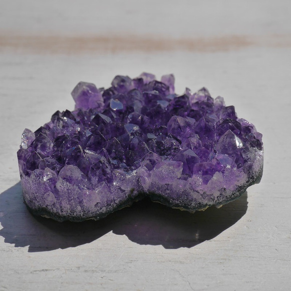天然石アメジスト(ブラジル産)約26g約43×39mm ハート型クラスター原石紫水晶[amh-200929-02] 8枚目の画像