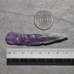 天然石 約73mmアメジストダガーポイント(ブラジル産)約12.5g 紫水晶短剣似結晶[atp-201008-02] 5枚目の画像