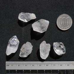 天然石2個セット オイルクォーツ(パキスタン産)原石 合計約10g 穴なし 神秘的蛍光[poq-201023-01] 9枚目の画像