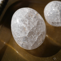 天然石2個セット合計約38gクラックレインボー水晶(ブラジル産)爆裂水晶タンブル磨き石[crq-201108-01] 6枚目の画像