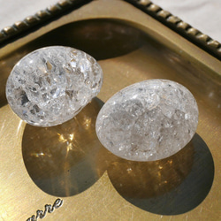 天然石2個セット合計約31gクラックレインボー水晶(ブラジル産)爆裂水晶タンブル磨き石[crq-201108-05] 6枚目の画像