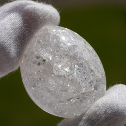 天然石2個セット合計約31gクラックレインボー水晶(ブラジル産)爆裂水晶タンブル磨き石[crq-201108-05] 10枚目の画像