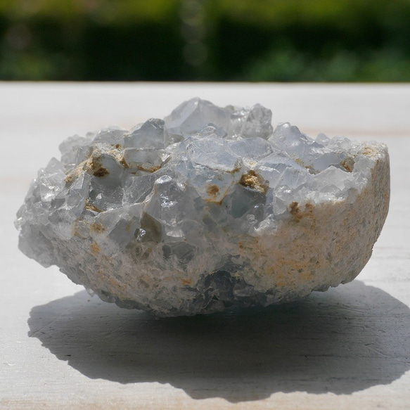 天然石 約131g約62mmセレスタイト(マダガスカル産)原石両面結晶ぎっしり天青石[ce-201118-02] 4枚目の画像