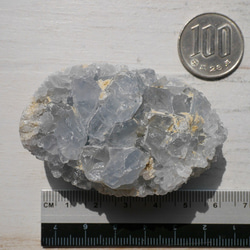 天然石 約131g約62mmセレスタイト(マダガスカル産)原石両面結晶ぎっしり天青石[ce-201118-02] 5枚目の画像