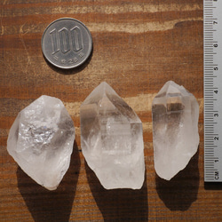 天然石3個ヒマラヤ水晶ポイントセット合計約75g(ヒマラヤ山脈マニカラン産)詰合せ原石[mhq-210125-04] 5枚目の画像