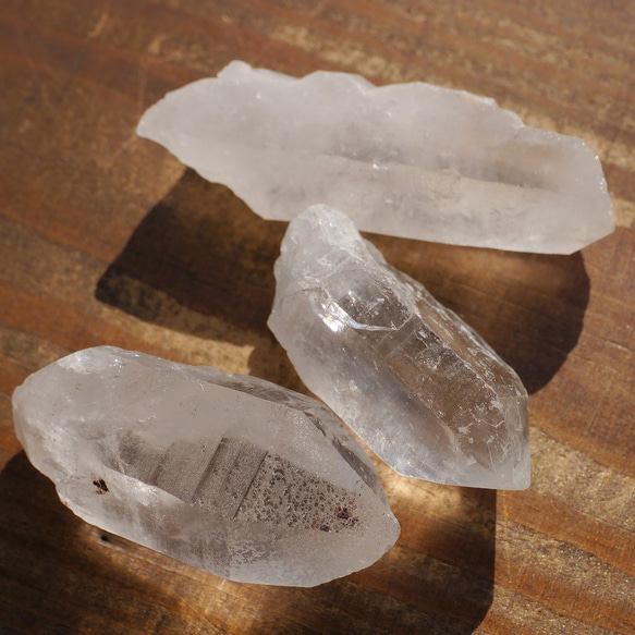 天然石3個ヒマラヤ水晶ポイントセット合計約69g(ヒマラヤ山脈マニカラン産)詰合せ原石[mhq-210125-06] 9枚目の画像