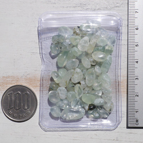 ★特選一石★エピドート入り♢【オーストラリア産♢天然プレナイトさざれ】❤️ 天然石プレナイト(オーストラリア産)さざれ石 約20g分詰合せ約3