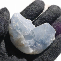 天然石 約71g約50mmセレスタイト(マダガスカル産)たまご型半球原石結晶ぎっしり天青石[ce-210510-02] 3枚目の画像