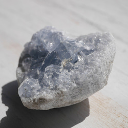 天然石 約44g約35mmセレスタイト(マダガスカル産)ハート型半球原石結晶ぎっしり天青石[ce-210510-03] 8枚目の画像