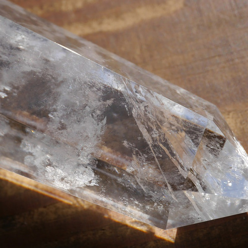 天然石 水晶(ブラジル産)約90mm×39mm約150g研磨ポイント六角柱