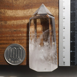 天然石 水晶(ブラジル産)約62ｍm×28mm約58g研磨ポイント六角柱クォーツクリスタル[qp-210511-09] 5枚目の画像