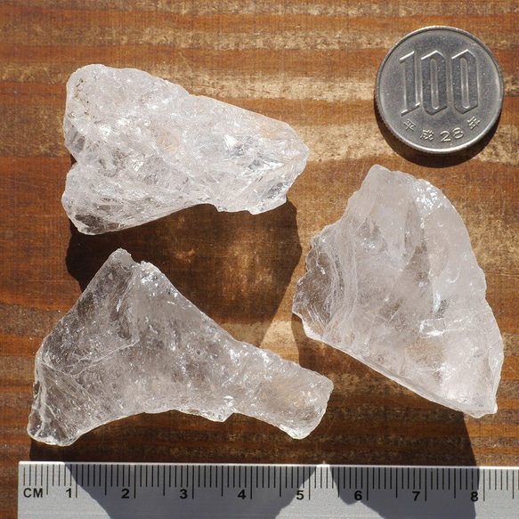 現物☆3個セット合計約79g天然石ロッククリスタル(アーカンソー産)水晶原石ラフロック[arq-210517-02] 5枚目の画像
